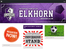 Tablet Screenshot of elkhornyouthsoccer.com